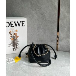 Replica Loewe Mini Flamenco Purse Bag Black Nappa Lambskin