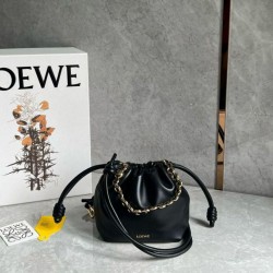 Replica Loewe Mini Flamenco Purse Bag Black Nappa Lambskin