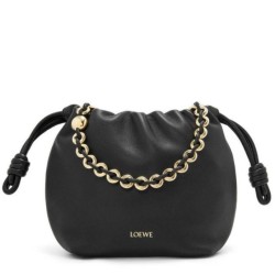 Replica Loewe Mini Flamenco Purse Bag Black Nappa Lambskin