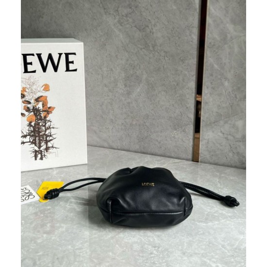 Replica Loewe Mini Flamenco Purse Bag Black Nappa Lambskin