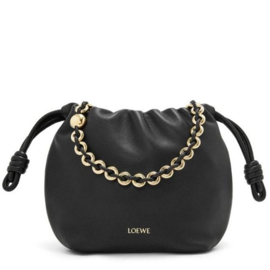 Replica Loewe Mini Flamenco Purse Bag Black Nappa Lambskin