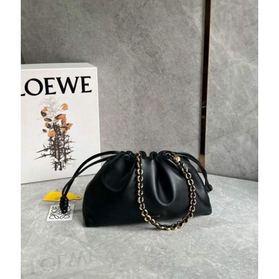 Replica Loewe Flamenco Purse Black Nappa Lambskin