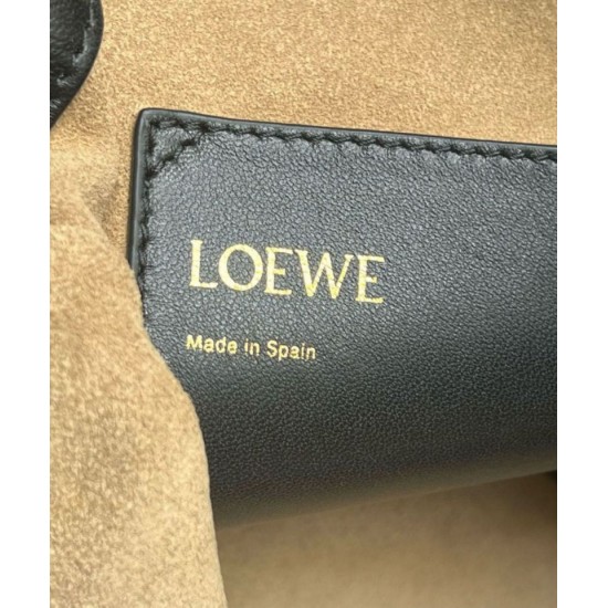 Replica Loewe Flamenco Purse Bucket Bag Black Nappa Lambskin