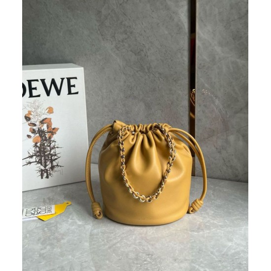 Replica Loewe Flamenco Purse Bucket Bag Sahara Nappa Lambskin