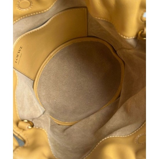 Replica Loewe Flamenco Purse Bucket Bag Sahara Nappa Lambskin