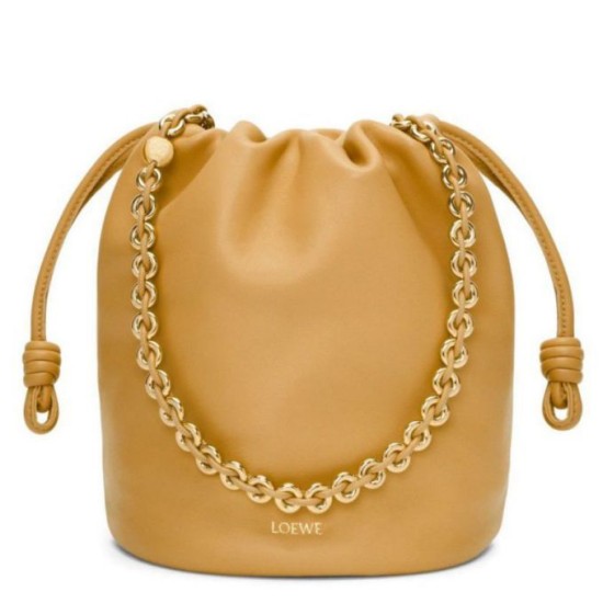 Replica Loewe Flamenco Purse Bucket Bag Sahara Nappa Lambskin
