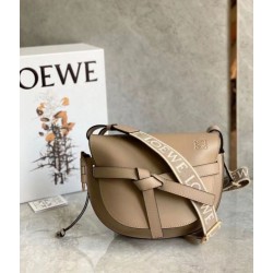 Fake Loewe Gate Small Bag Sand Calfskin and Jacquard Replica