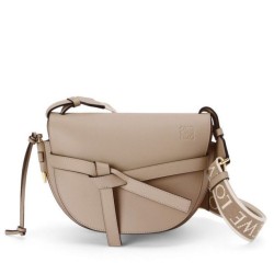 Fake Loewe Gate Small Bag Sand Calfskin and Jacquard Replica