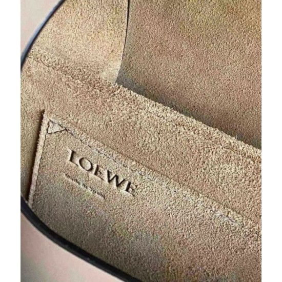 Fake Loewe Gate Small Bag Sand Calfskin and Jacquard Replica