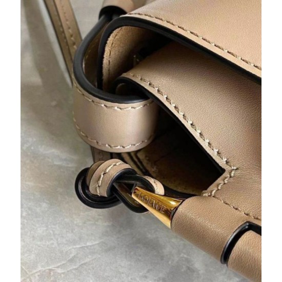 Fake Loewe Gate Small Bag Sand Calfskin and Jacquard Replica