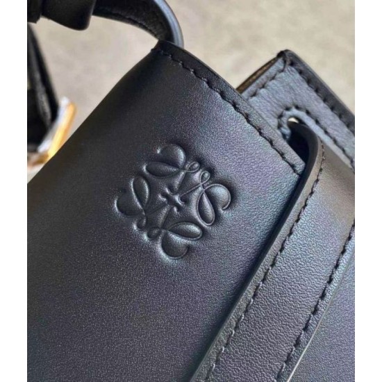 Fake Loewe Mini Gate Dual Bag Black Calfskin Replica