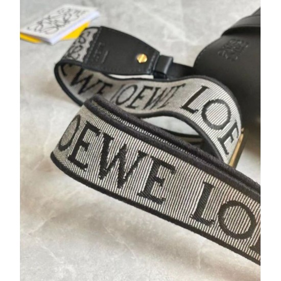 Fake Loewe Mini Gate Dual Bag Black Calfskin Replica