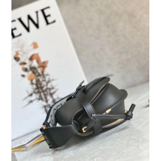 Fake Loewe Mini Gate Dual Bag Black Calfskin Replica