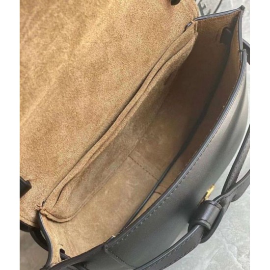 Fake Loewe Mini Gate Dual Bag Black Calfskin Replica