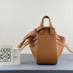 Replica Loewe Mini Hammock Drawstring Bag Brown 