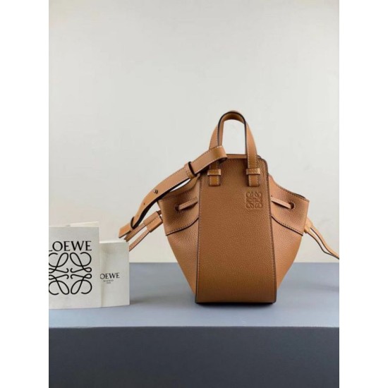 Replica Loewe Mini Hammock Drawstring Bag Brown 