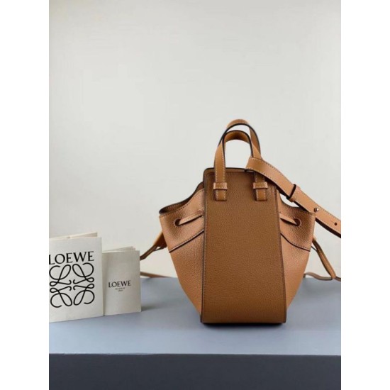 Replica Loewe Mini Hammock Drawstring Bag Brown 