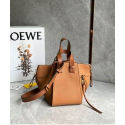 Fake Loewe Compact Hammock Bag Light Caramel Grained Calfskin Replica