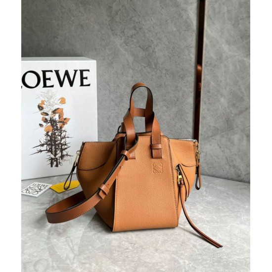Fake Loewe Compact Hammock Bag Light Caramel Grained Calfskin Replica