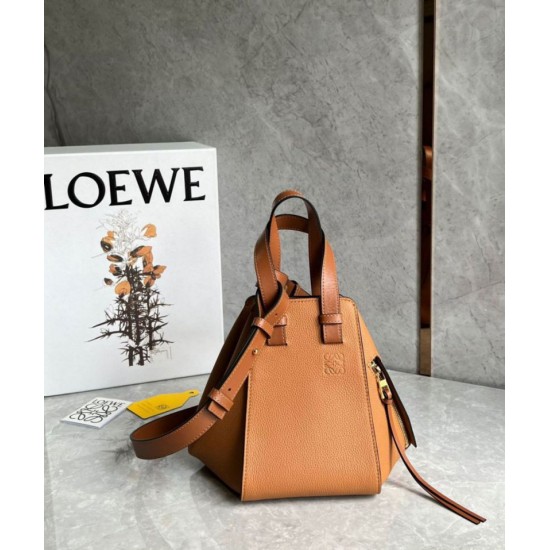 Fake Loewe Compact Hammock Bag Light Caramel Grained Calfskin Replica