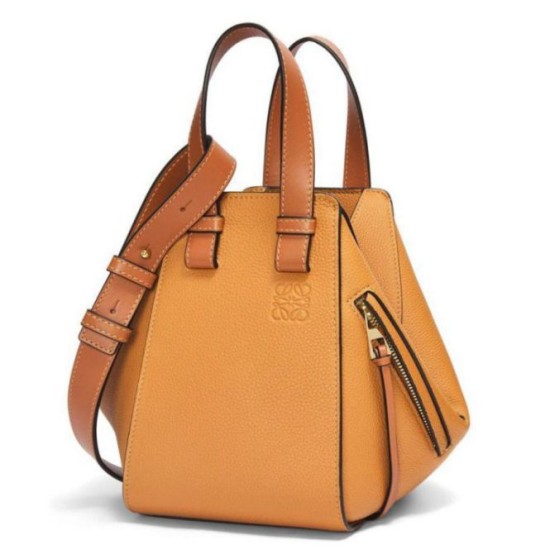 Fake Loewe Compact Hammock Bag Light Caramel Grained Calfskin Replica