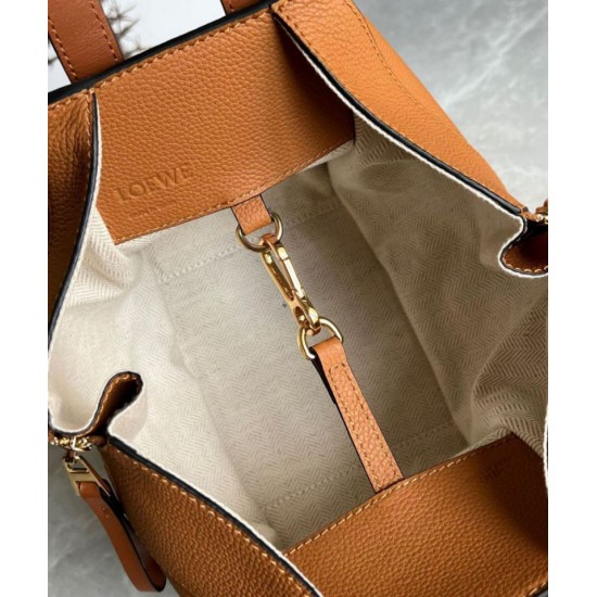 Fake Loewe Compact Hammock Bag Light Caramel Grained Calfskin Replica