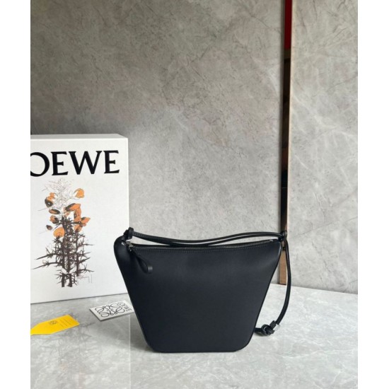 Replica Loewe Mini Hammock Hobo Bag Black Calfskin Replica Loewe Mini Hammock Hobo Bag Black Calfskin