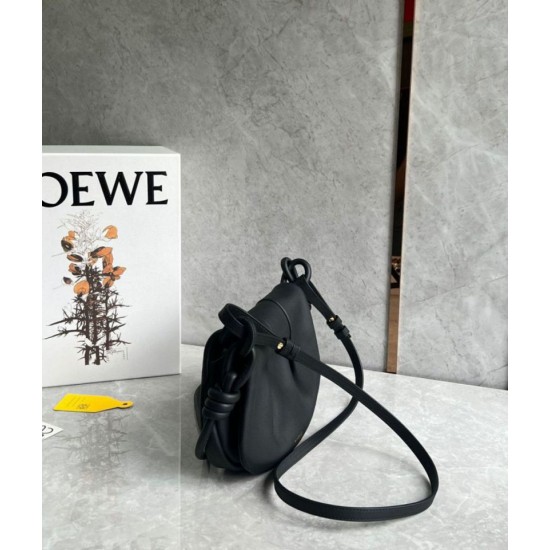 Replica Loewe Paseo Satchel Bag Black Nappa 