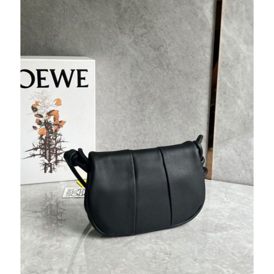 Replica Loewe Paseo Satchel Bag Black Nappa 