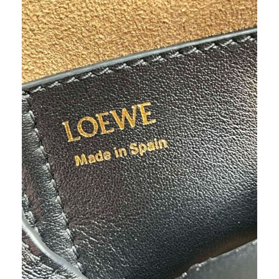 Replica Loewe Mini Pebble Bucket Bag Black Calfskin Replica Loewe Mini Pebble Bucket Bag Black Calfskin