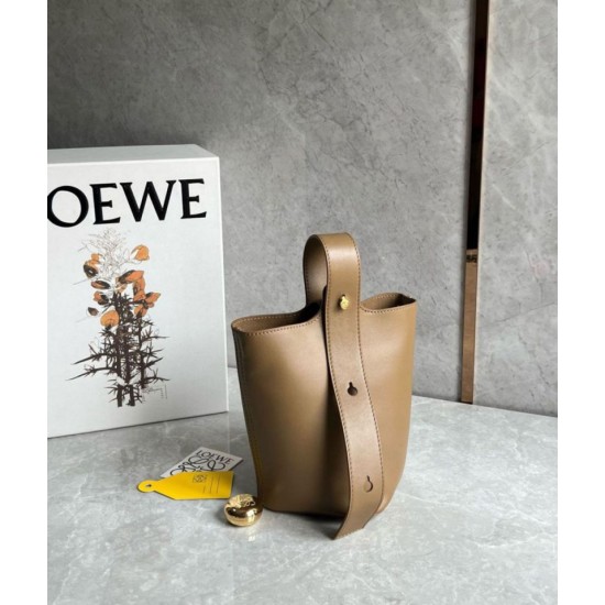 Fake Loewe Mini Pebble Bucket Bag Oak Calfskin Replica