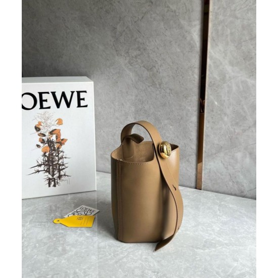 Fake Loewe Mini Pebble Bucket Bag Oak Calfskin Replica