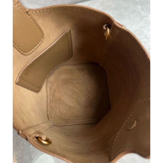 Fake Loewe Mini Pebble Bucket Bag Oak Calfskin Replica