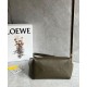 Replica Loewe Medium Puzzle Fold Tote Bag Dark Green Calfskin