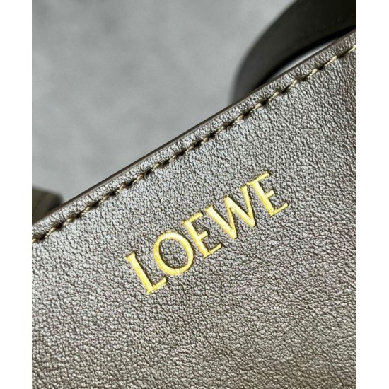Replica Loewe Medium Puzzle Fold Tote Bag Dark Green Calfskin