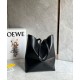 Replica Loewe Medium Puzzle Fold Tote Bag Black Calfskin
