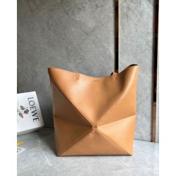 Replica Loewe Large Puzzle Fold Tote Bag Tan Calfskin
