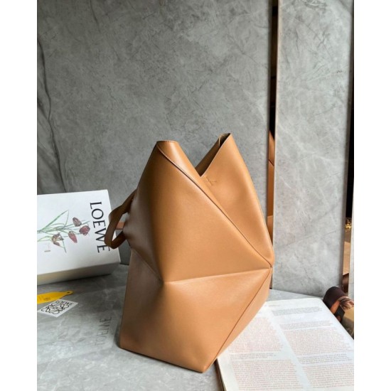 Replica Loewe Large Puzzle Fold Tote Bag Tan Calfskin