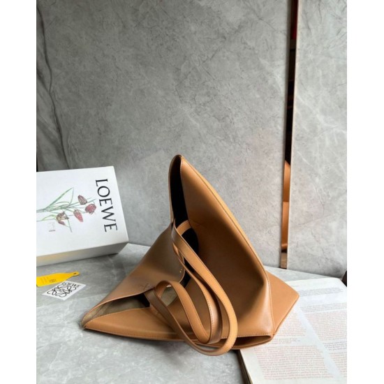 Replica Loewe Large Puzzle Fold Tote Bag Tan Calfskin