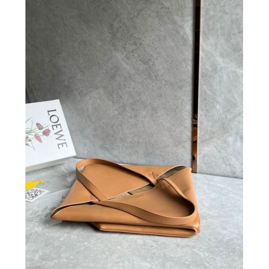 Replica Loewe Large Puzzle Fold Tote Bag Tan Calfskin