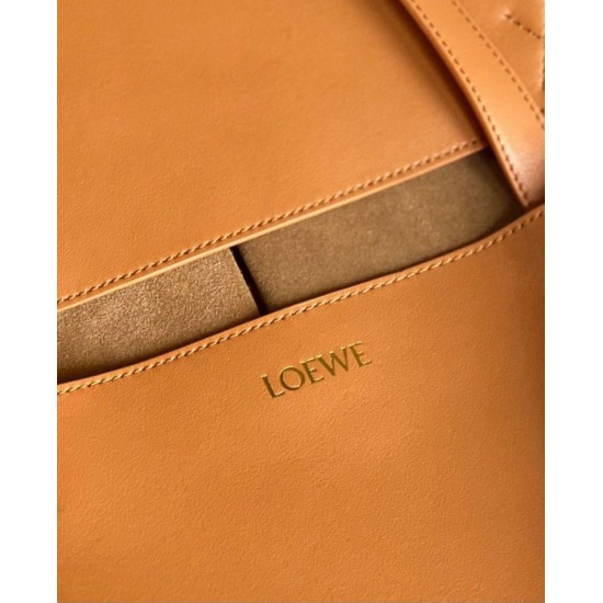 Replica Loewe Large Puzzle Fold Tote Bag Tan Calfskin