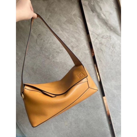 Replica Loewe Puzzle Hobo Bag Brown Nappa Calfskin