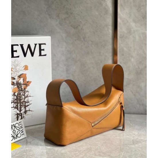 Replica Loewe Puzzle Hobo Bag Brown Nappa Calfskin