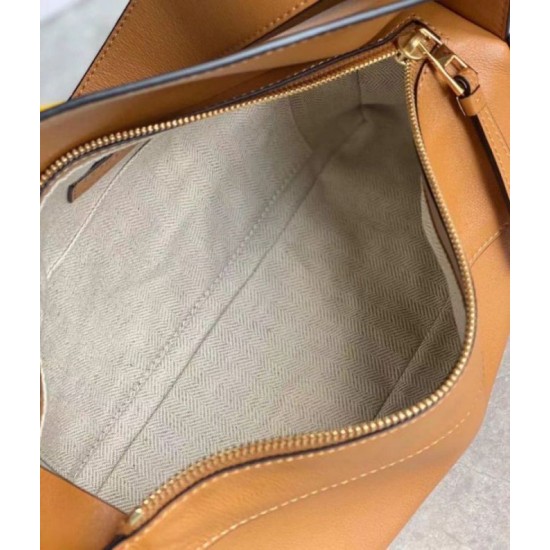 Replica Loewe Puzzle Hobo Bag Brown Nappa Calfskin