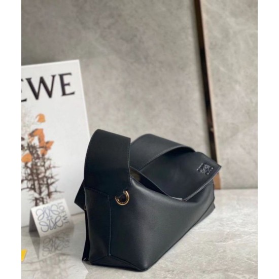 Replica Loewe Puzzle Hobo Bag Black Nappa Calfskin