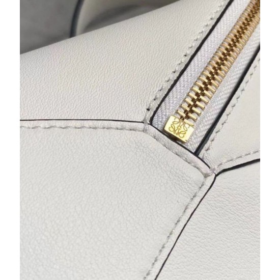Fake Loewe Puzzle Hobo Bag White Nappa Calfskin Replica