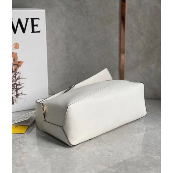 Fake Loewe Puzzle Hobo Bag White Nappa Calfskin Replica