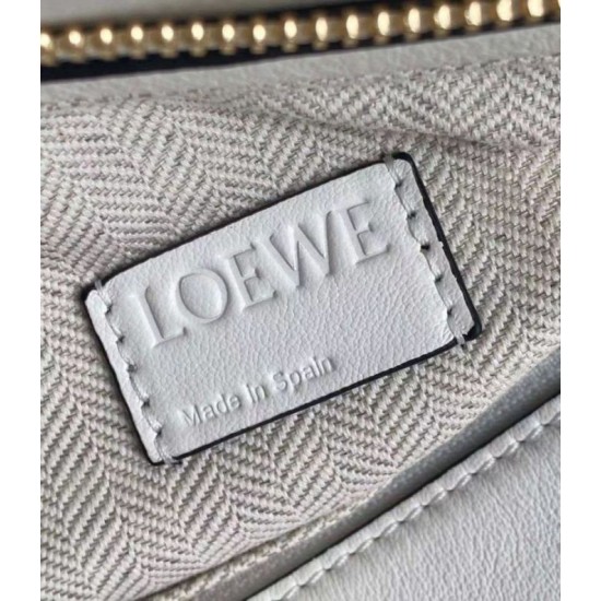 Fake Loewe Puzzle Hobo Bag White Nappa Calfskin Replica