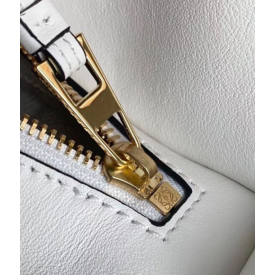 Fake Loewe Puzzle Hobo Bag White Nappa Calfskin Replica