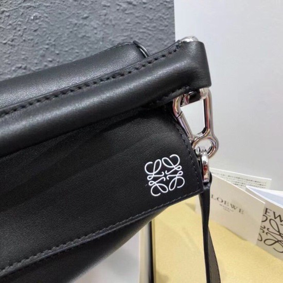 Replica Loewe Small Puzzle Bag Black Calfskin 